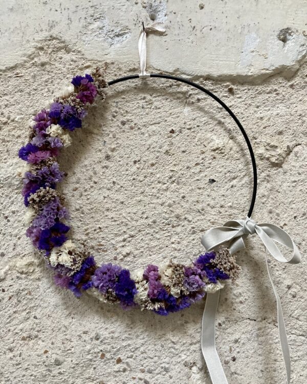 Couronne de fleurs séchées