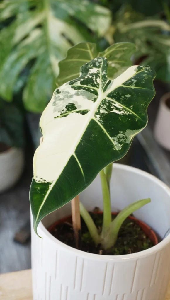 Alocasia Frydek Variegata_Studio Plantes_Pot de 8cm