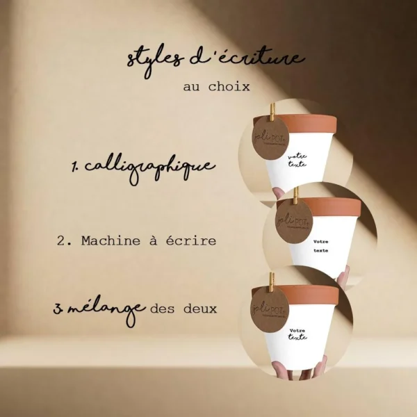 Bougie personnalisée blanche (bicolore) – Image 2